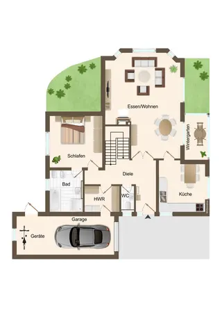 Wohnen auf zwei Ebenen in Haselünne: Großzügiger und stilvoller Bungalow mit neuwertiger Küche, Garage und Wintergarten! Bild 47