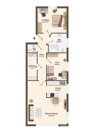 Zentraler geht es nicht: Junge und energieeffiziente Erdgeschosswohnung  fußläufig zur Innenstadt! Bild 21