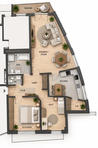 Innenstadtlage und trotzdem ruhig: 3-Zimmer-Wohnung mit Balkon und Stellplatz zu mieten! Bild 27