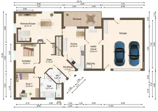 Hier bleiben keine Wünsche offen: Hochwertiges Einfamilienhaus mit Doppelgarage, Fußbodenheizung, Kamin, elektr. Rollläden uvm.! Bild 43