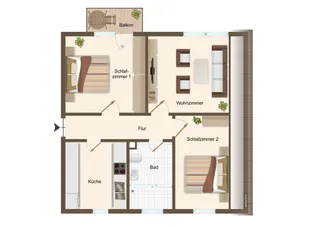 Zentrale und vermietete 3-Zimmer-Wohnung mit Balkon in Lingen zu kaufen! Bild 10