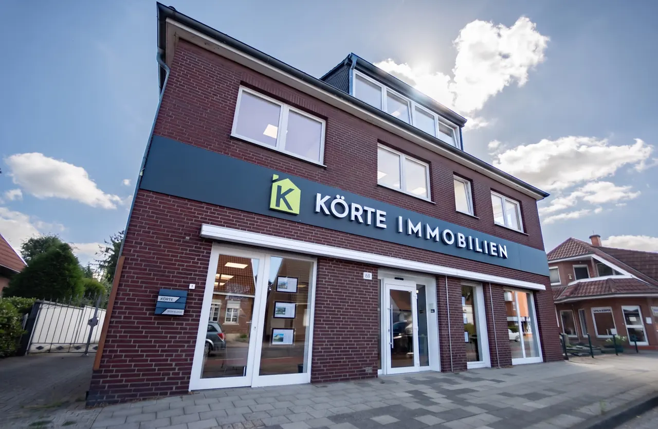 Das Büro von Körte Immobilien an der Rheiner Straße 68 in Lingen (Ems)